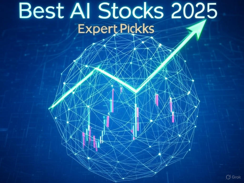 A 3D globe with a rising green graph line and network connections, with the text 